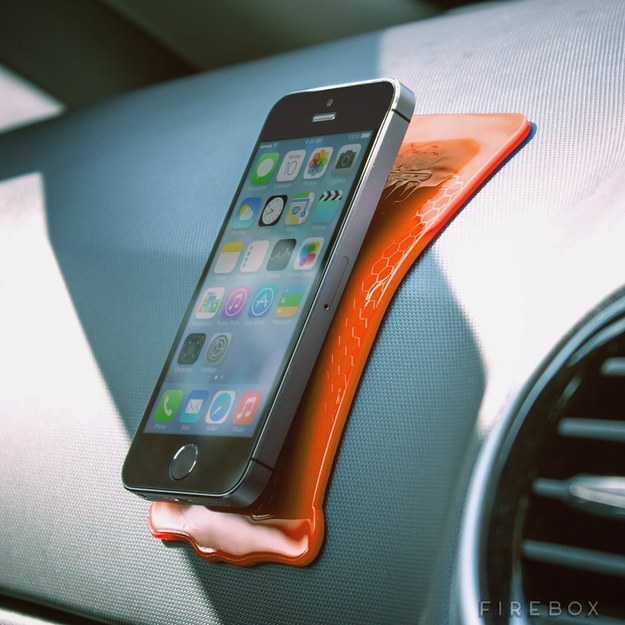 Keep your phone in sight with a grip strip.