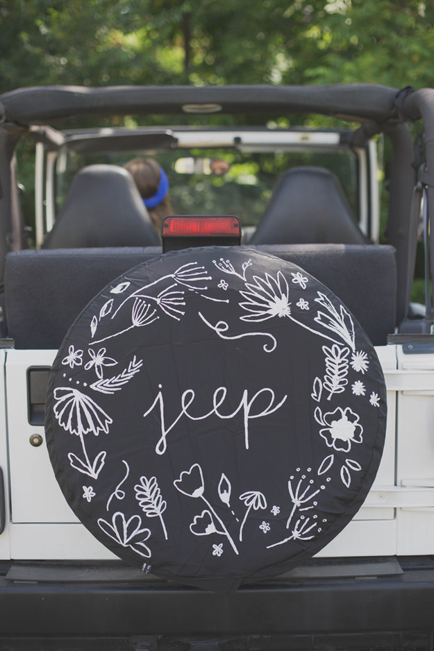 Add some artwork to your tire cover.
