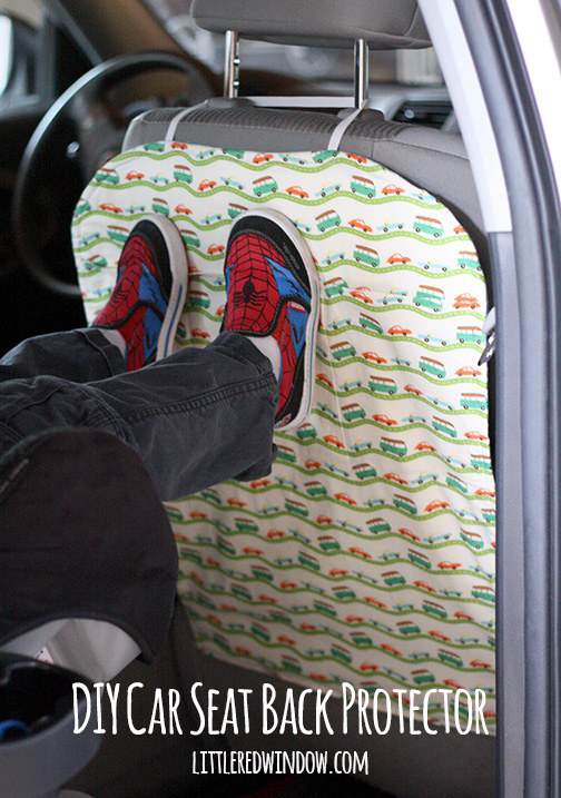 Make seat back protectors to save your upholstery from dirty feet.