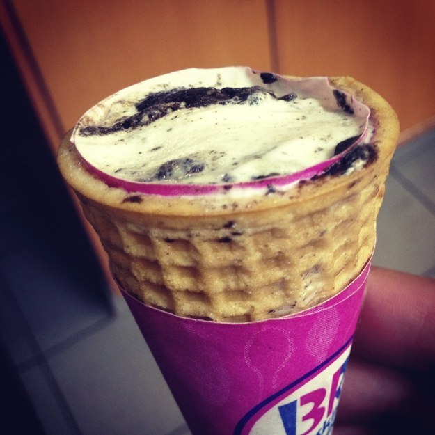 The world is against you because this can actually happen to an ice cream cone.