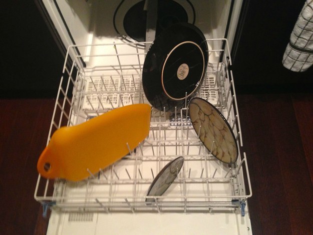 When people stack the dishwasher inefficiently.