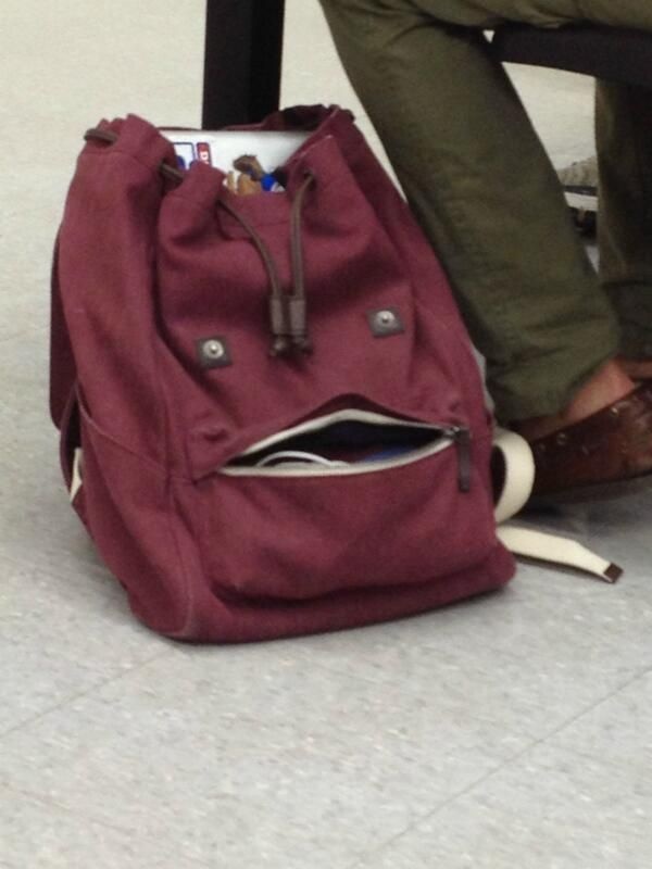 This backpack just wants a snack.