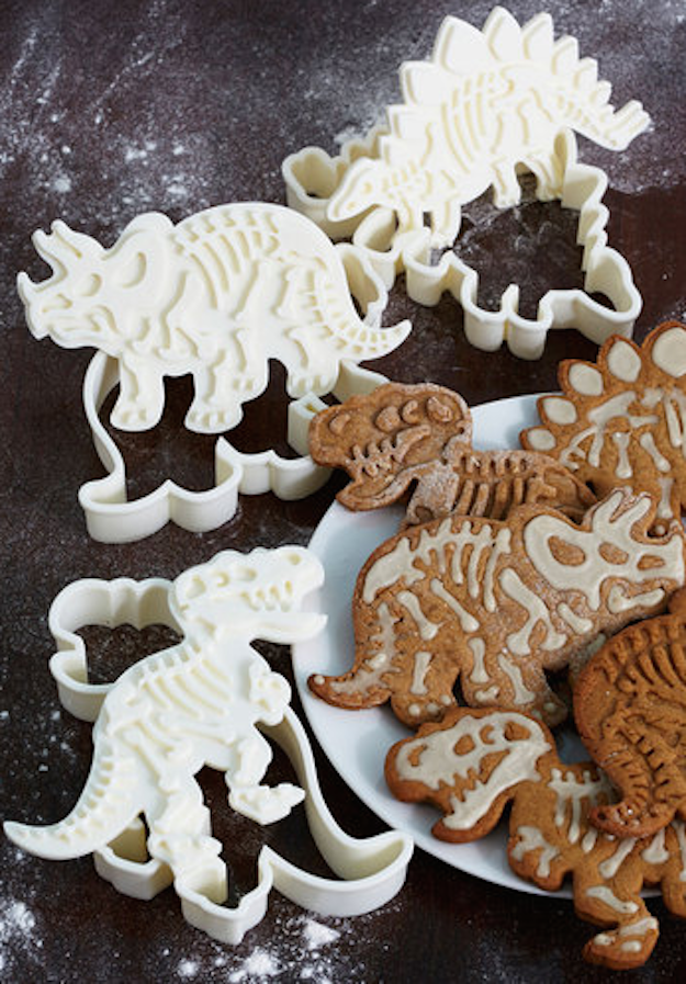 Feast upon fossils with these awesome dino cookie cutters.