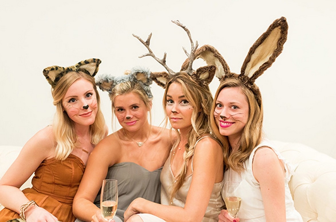 Lauren Conrad and friends dressed as party animals.