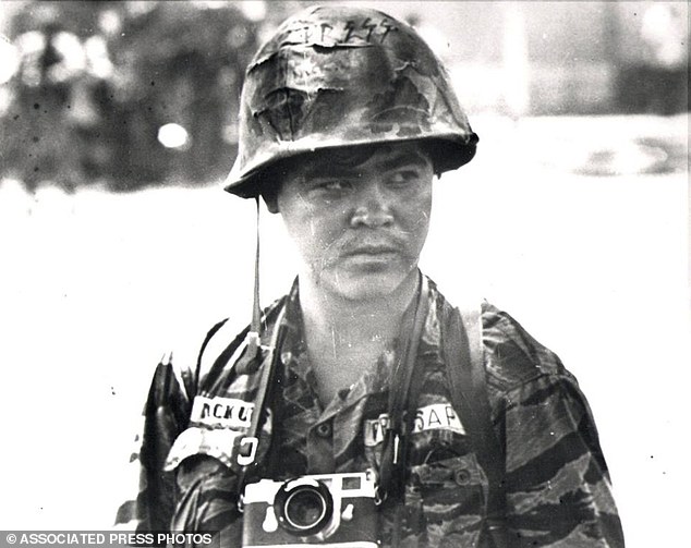 Associated Press photojournalist Nick Ut is shown above in South Vietnam. Minutes after a South Vietnamese plane accidentally dropped napalm on its own troops and civilians in Trang Bang village on June 8, 1972, Ut took the iconic photograph of nine-year-old Kim Phuc running naked and crying.