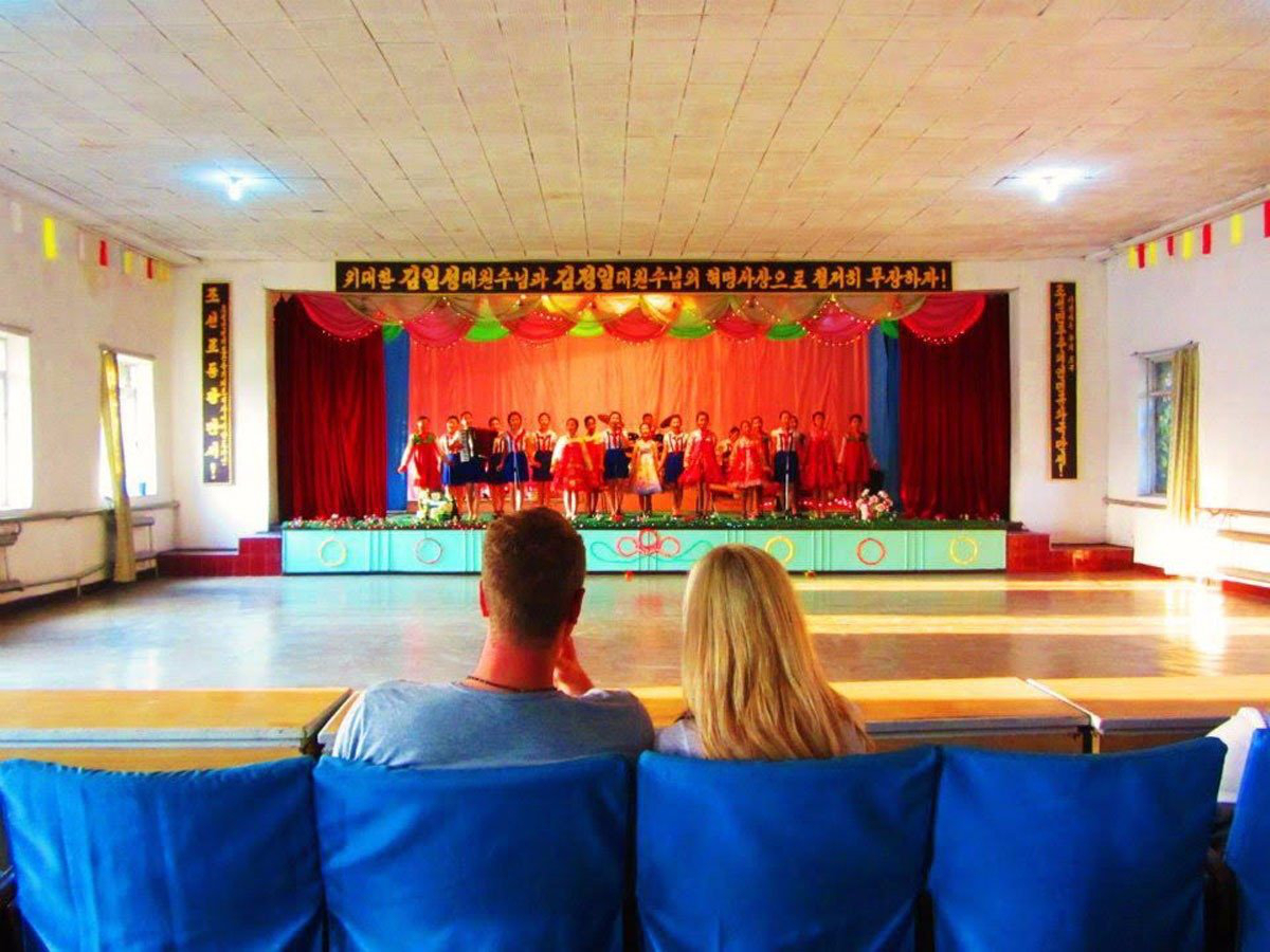 During their visit, the entire school shut down and put on a dance recital for them.