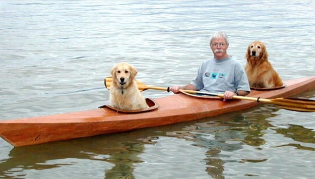 So when 67-year-old David Bahnson decided to retire, he built a dog-friendly kayak so his two pups could enjoy it with him.