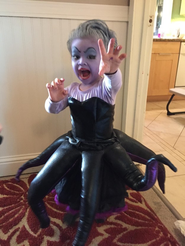 This kid as Ursula from The Little Mermaid.