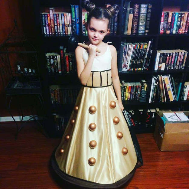 This kid as a Dalek from Doctor Who.