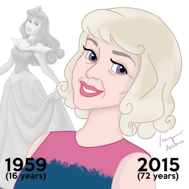 Aurora of Sleeping Beauty is particularly old, but she's still looking fine.