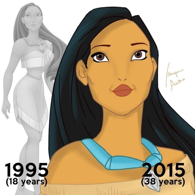 Pocahontas is 38 but still looks fierce.