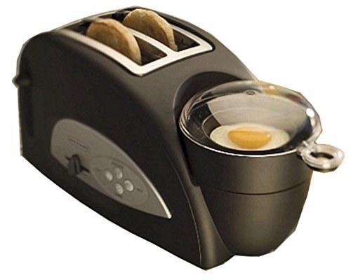 A swanky toaster and egg maker.