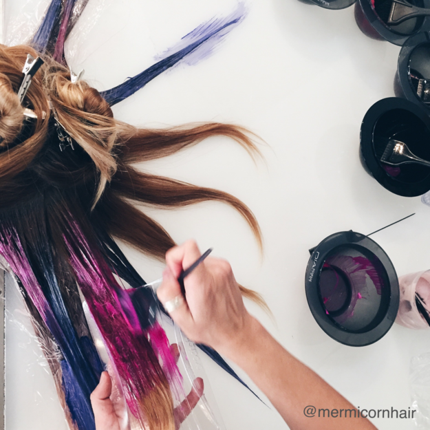 Fluid hair painting might be your new go-to technique.