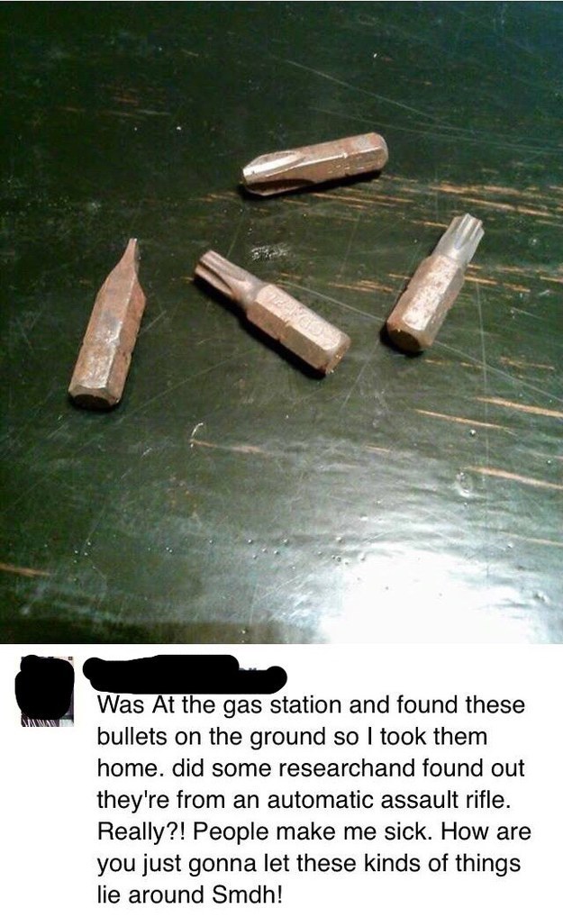 This person who found some "bullets".