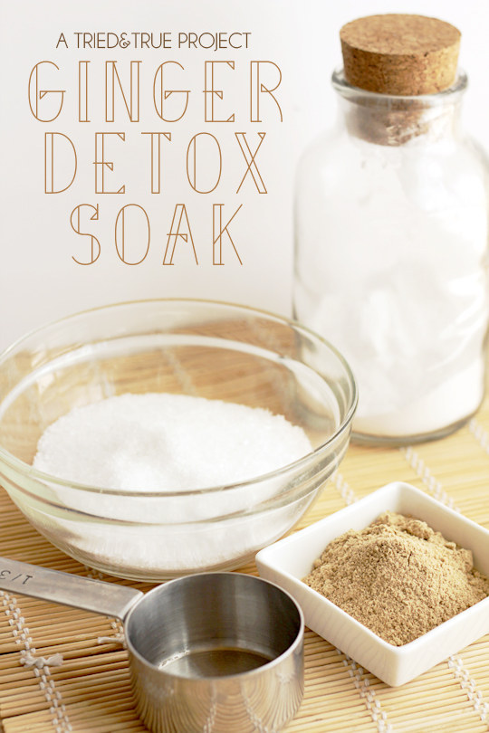 Try a soothing ginger bath soak.