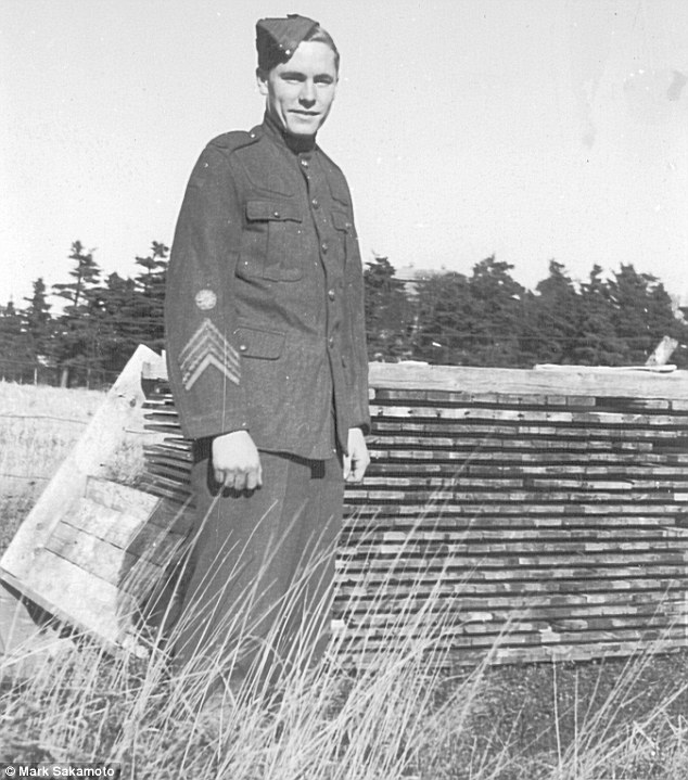 Rifleman Ralph MacLean pictured in Newfoundland in 1940 before being sent to Hong Kong where he was captured on the afternoon of Christmas Day 1941