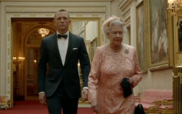 According to one of the writers who worked on the opening ceremonies for the 2012 Olympic Games in London, the Queen asked if she could appear in footage. The funny part is that she only asked when she heard they were thinking of using Bond leading man Daniel Craig.