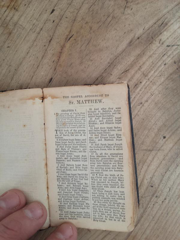 The book in fact is a bible. Many collectors would pay a pretty penny for a bible this old that is in such good condition.