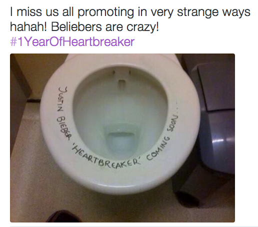 Promoted on toilet seats:
