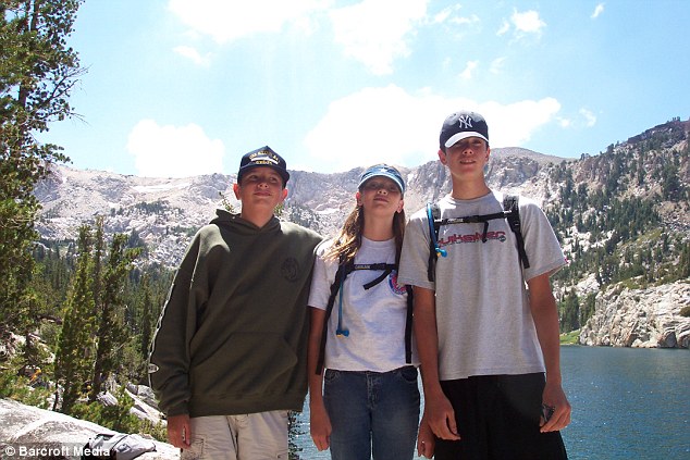Scenic tour: The sibling can be seen hiking in Mammoth, California, when they were younger 