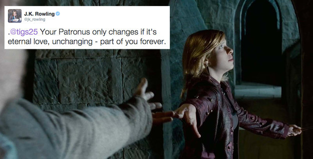 A little bit more about the reason Tonks' Patronus changed when she fell in love with Lupin.