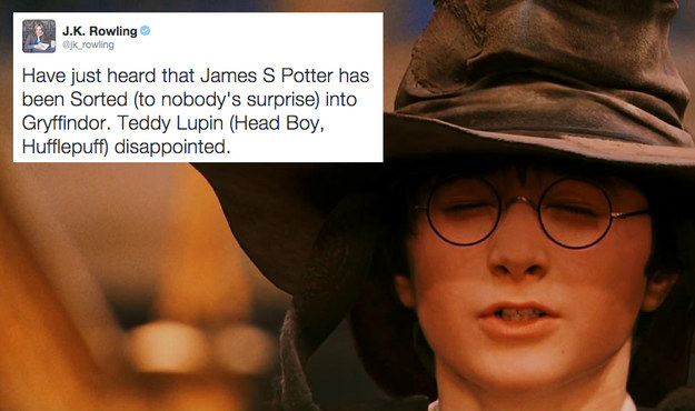 And, of course, he was sorted into Gryffindor.
