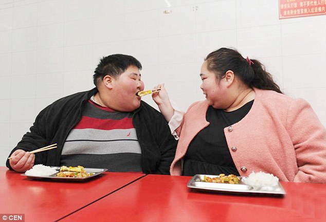 Embarrassed: The couple (above) were regularly fat-shamed and bought most of their food and clothing online