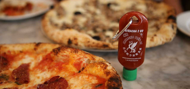 A pocket-size bottle of Sriracha to spice up bland dining hall food.