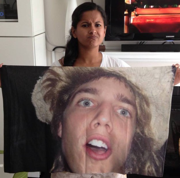 This thoughtful hubby who had a pillowcase made of his face: