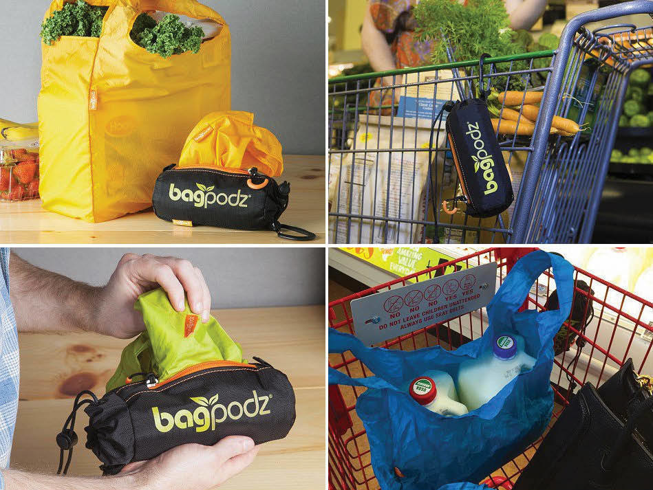 Reusable bags that are neatly organized in a pouch and ready to go whenever you need them.