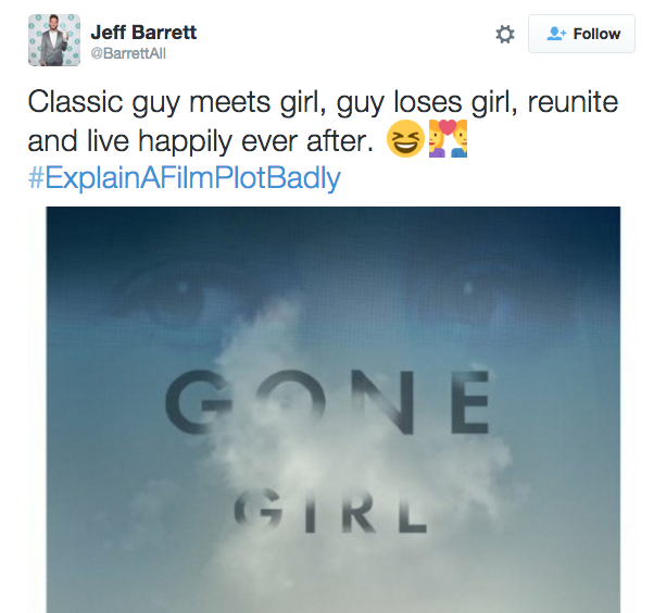 Yep, Gone Girl is definitely a feel-good film.