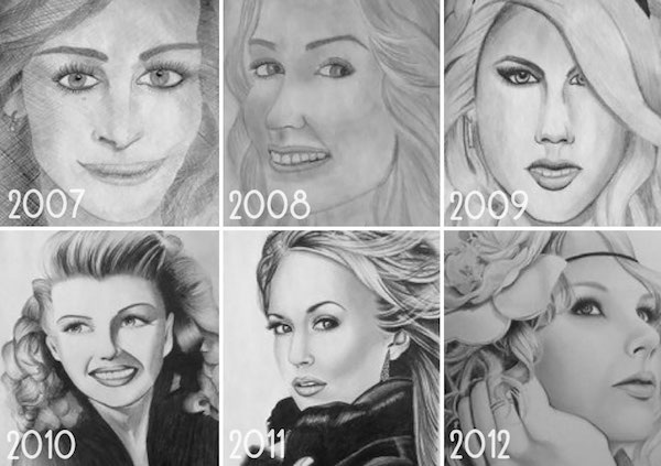 drawing skills before after 14  8801 Drawing progressions that prove practice makes perfect (24 Photos)