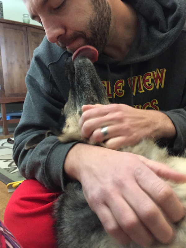 "Part of my happy time in my last day came from cuddling. I loved giving kisses, even to my Dad's rough beard."
