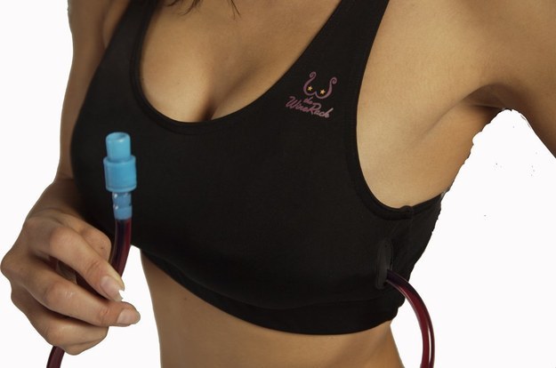 This sports bra that gives new meaning to the phrase "wine rack:"