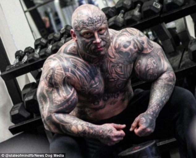Muscle man: The bodybuilder has achieved fame over the internet for his gargantuan appearance, earning him the popular nickname Jens The Beast