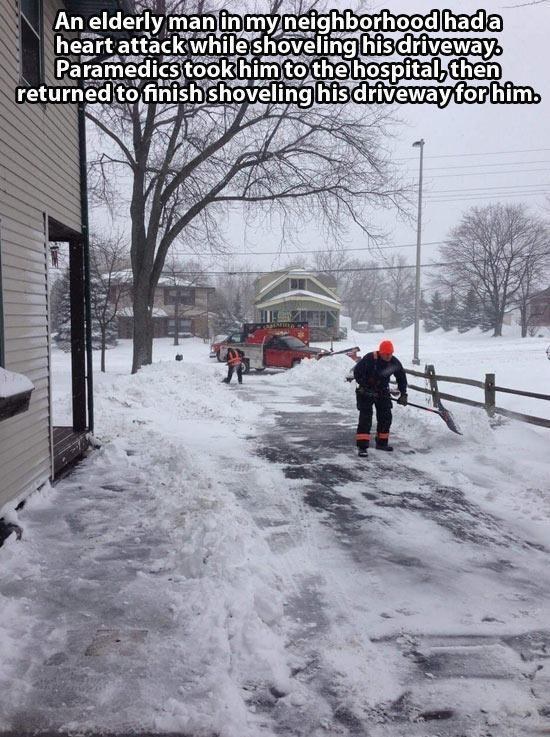 When these people helped an elderly man in need: