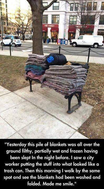 When this person did laundry for someone in need: