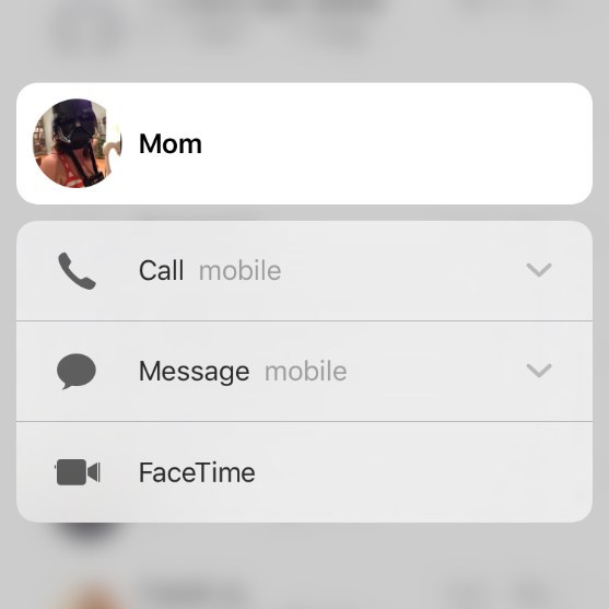 You can use 3D Touch to easily call someone from the messages tab.