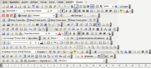 When the toolbars get out of hand: