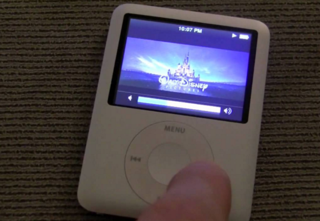 Watching movies on your iPod Nano.