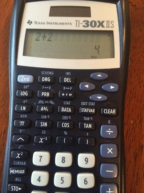 Using a calculator just in case.