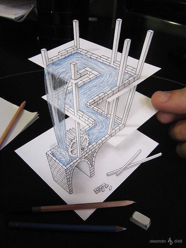 3bb50d395692fc8b61a59f611814b5c0 Check out Alessandro Diddis amazing 3D pencil drawings (18 Photos)