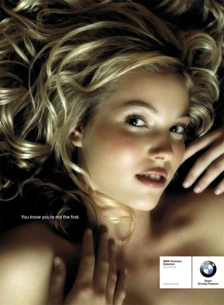 A very controversial ad that was eventually withdrawn. Some argue that it was successful because it used the consistency rule: one would not be turned off by an experienced woman, so why would one be bothered by an "experienced" car? 