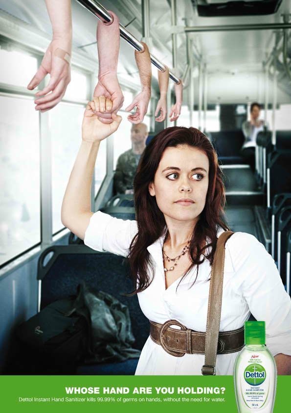 After seeing this ad, you'll want to carry hand sanitizer in your bag at all times.