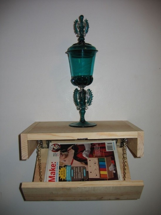 Create a floating shelf that has a secret compartment in it nobody will expect. 