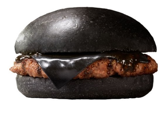 More of a burger fan? You'll dig Burger King's iconic Kuro Pearl burger, featuring a bamboo charcoal bun, and squid ink black sauce. Yep. Squid. Ink.