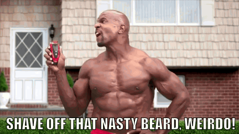 beard terry crews weirdo shaving old spice