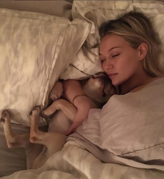 Hilary Duff shows us "What Dreams Are Made Of" -- napping with your beloved pet.