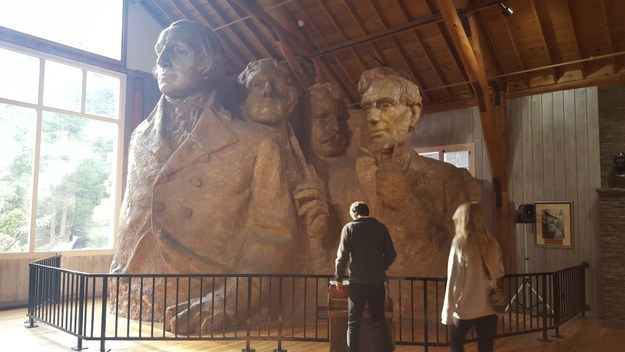 This replica of what Mount Rushmore was supposed to look like.