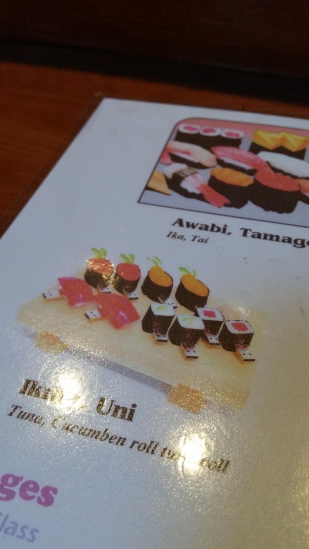 This sushi restaurant accidentally put a picture of USB sushi on its menu.